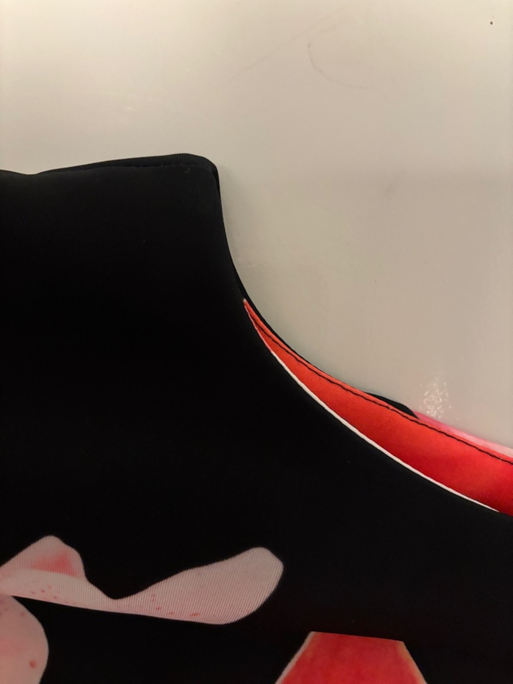 Calvin Klein Black Midi Dress with Pink & Red Floral Print - Picture 5 of 6